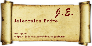 Jelencsics Endre névjegykártya